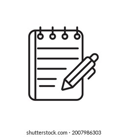 Copy Writing vector outline icon style illustration. Marketing and advertising symbol EPS 10 file