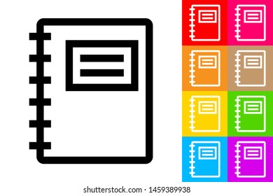 Copybook Icon With Different Color Background
