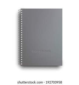 Copybook isolated on white background. Vector illustration