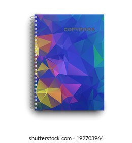 Copybook isolated on white background. Vector illustration