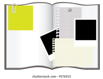 copybook and other copyspace vector illustration - Powered by Shutterstock - Get 15% off with code: PIKWIZARD15