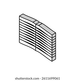 copybook for writing notes isometric icon vector. copybook for writing notes sign. isolated symbol illustration