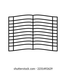 copybook for writing notes line icon vector. copybook for writing notes sign. isolated contour symbol black illustration