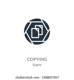 Copying icon vector. Trendy flat copying icon from signs collection isolated on white background. Vector illustration can be used for web and mobile graphic design, logo, eps10