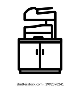 Copying Machine Icon. Bold outline design with editable stroke width. Vector Illustration.