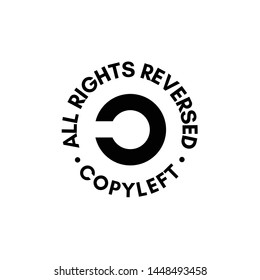 Copyleft All rights reversed sign stamp illustration