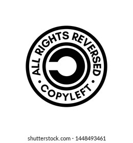 Copyleft All rights reversed sign stamp illustration