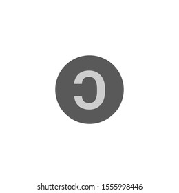 Copyleft vector icon, illustration of copyright, isolated on white background. EPS10 - Vector