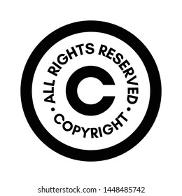 Copyright All rights reserved sign stamp illustration