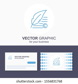 Copyright and author protection business card and logo template.