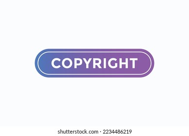 vectores de botón de copyright. burbuja de discurso de etiqueta de signo contáctanos
