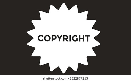 Copyright button web banner templates. Vector Illustration 