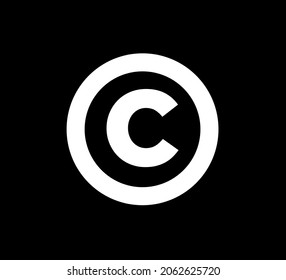 Copyright C With Round Shape. C Letter Mark.