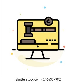 Copyright, Copyright, Digital, Law Abstract Flat Color Icon Template. Vector Icon Template background