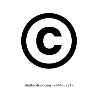 Copyright glyph flat icon. Copyright mark symbol icon. Smart ark and trademark right and license vector design and illustration.


