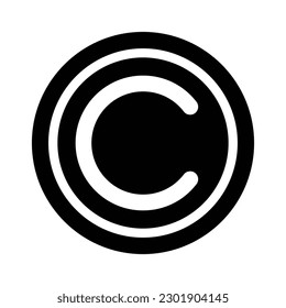 copyright glyph icon illustration vector graphic