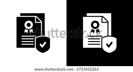 Copyright Guidelines icon black and white filled.
