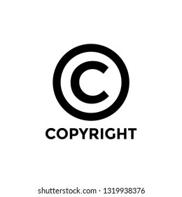 Copyright icon design template vector isolated illustration