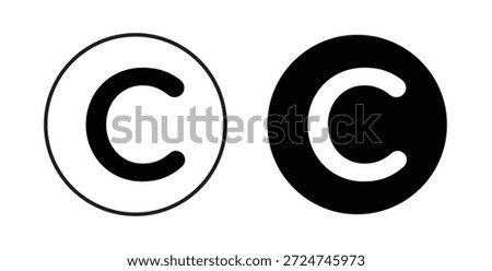 Copyright icon. filled flat sign for mobile concept and web design