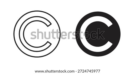 Copyright icon. filled flat sign for mobile concept and web design