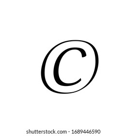 Icono de derechos de autor para proyectos de diseño gráfico