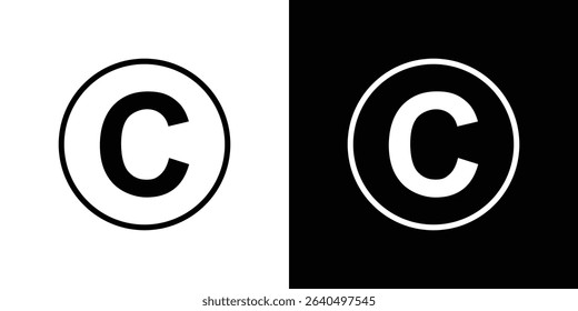 Copyright icon Graphic vector set for ui design