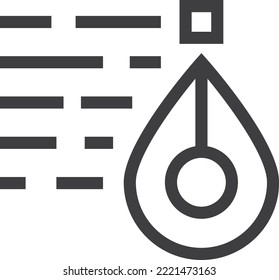 Copyright icon. Ink pen document writing symbol