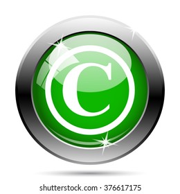 Copyright icon. Internet button on white background. EPS10 vector.
