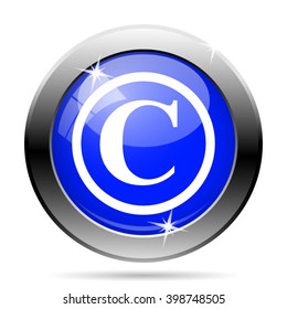 Copyright icon. Internet button on white background. EPS10 vector