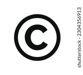 Copyright icon isolated on white background