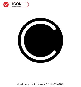 copyright icon isolated sign symbol vector illustration - high quality black style vector icons
