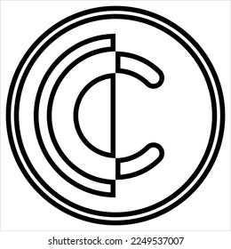 Copyright Icon, Copyright Letter C Symbol Vector Art Illustration