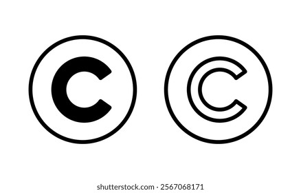 Copyright icon logo design. copyright sign and symbol