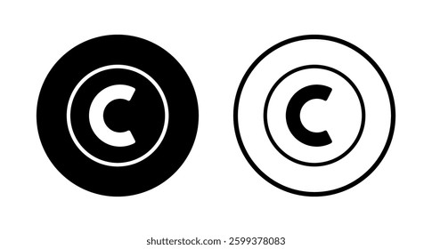 Copyright icon logo design. copyright sign and symbol