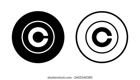 Copyright icon logo design. copyright sign and symbol