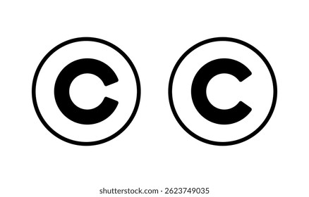 Copyright icon logo design. copyright sign and symbol