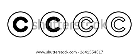 Copyright icon logo design. copyright sign and symbol