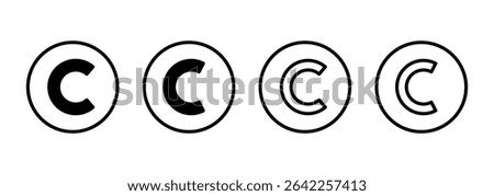 Copyright icon logo design. copyright sign and symbol