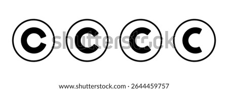 Copyright icon logo design. copyright sign and symbol