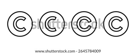 Copyright icon logo design. copyright sign and symbol