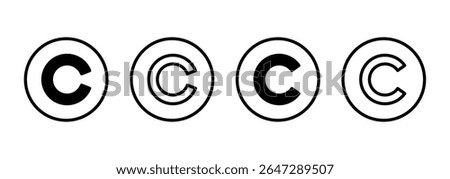 Copyright icon logo design. copyright sign and symbol