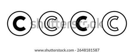 Copyright icon logo design. copyright sign and symbol