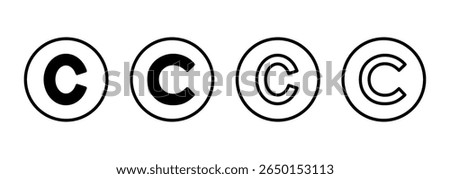 Copyright icon logo design. copyright sign and symbol
