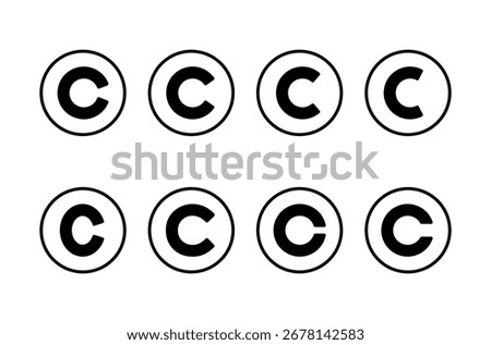 Copyright icon logo design. copyright sign and symbol