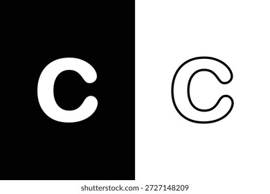 Diseños de logotipos de iconos de Derechos de autor. Icono de Derechos de autor colección sólida del arte de la línea para el diseño App. Icono del pictograma del Derechos de autor. Icono de Marca comercial de símbolo C. Iconos de símbolo de marca de Derechos de autor. Marca inteligente y derecho de Marca comercial