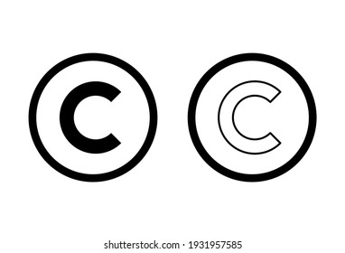 Copyright Icon Set. Copyright Symbols