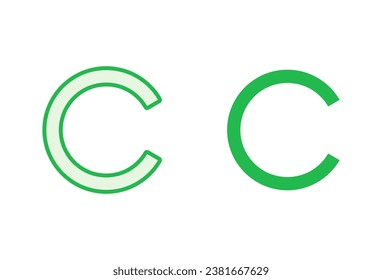 Copyright icon set. copyright symbols