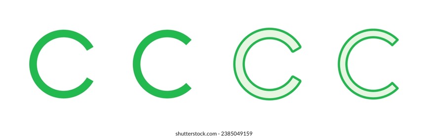 Copyright icon set. copyright symbols
