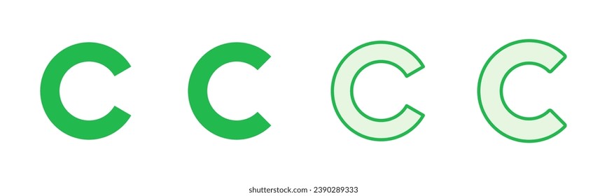 Copyright icon set. copyright symbols