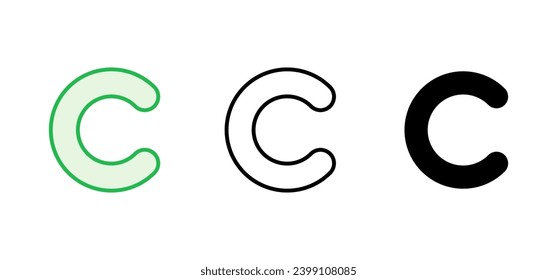 Copyright icon set. copyright symbols